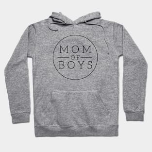 Mom Of Boys Modern Minimal Typography Hoodie